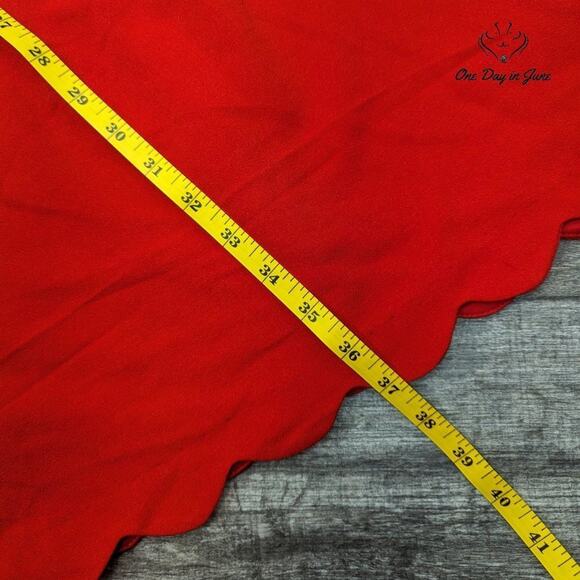 Premier Amour Off Shoulder Scallop Edge Mini Dress Size 14 - Picture 6 of 7